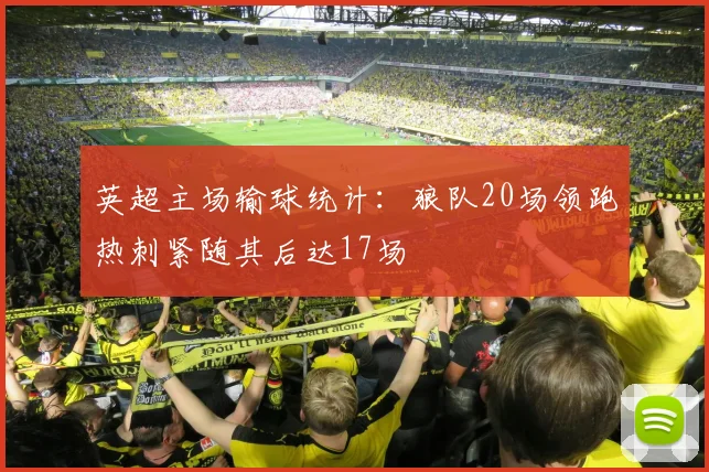 英超主场输球统计：狼队20场领跑热刺紧随其后达17场